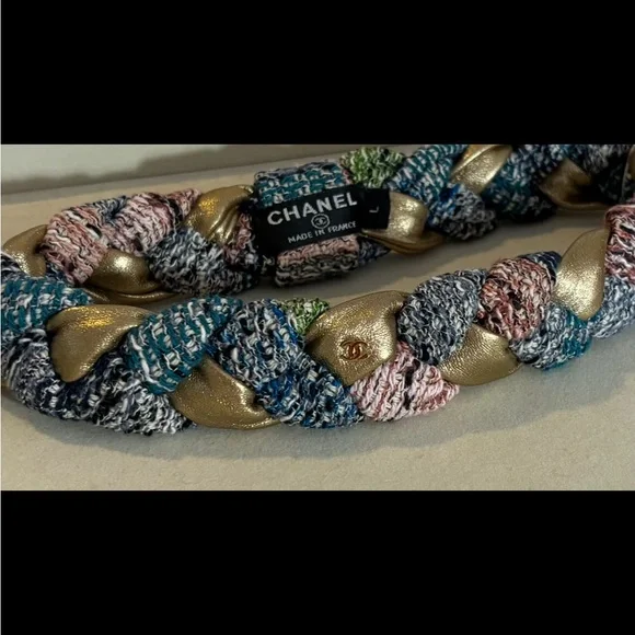 Chanel Multicolor Braided Headband - Picture 2 of 5